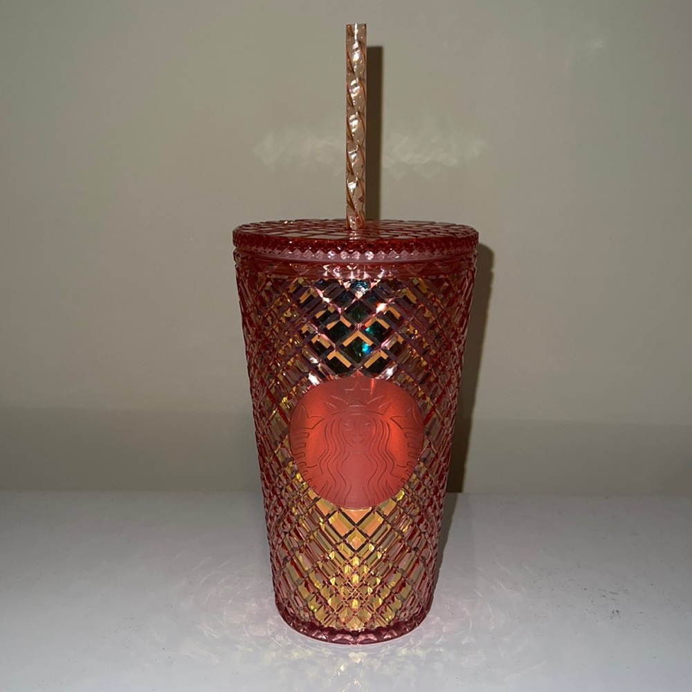 Peach Studded Starbucks Tumbler - Angelina S.
